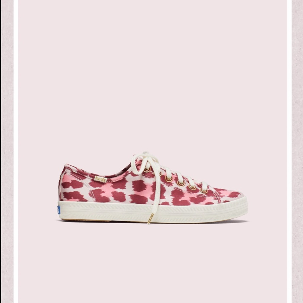 Keds X Kate Spade Kickstart Leopard Satin Sneakers - Picture 2 of 9